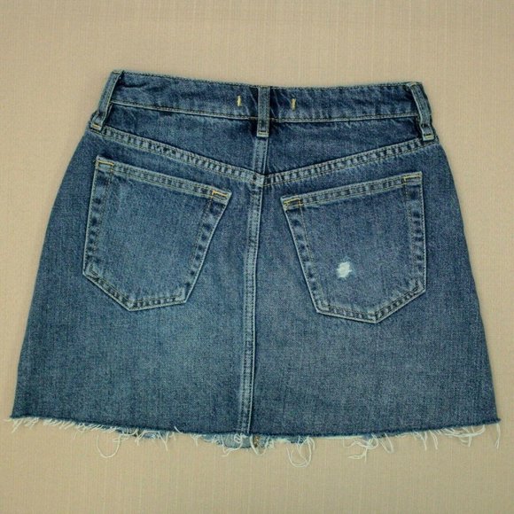 Free People We The Free A-Line Mini Skirt Raw Hem - Picture 2 of 5